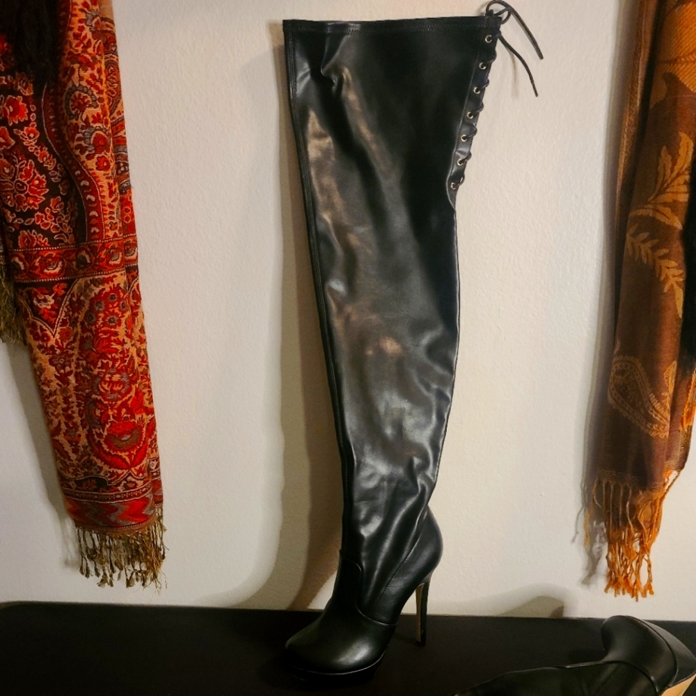 Over the Knee Corset Laced Boots